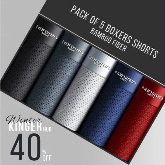 Bamboo Fiber Boxer Shorts (5 Pack)
