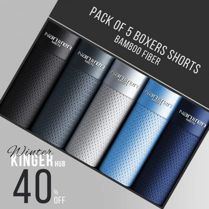 Bamboo Fiber Boxer Shorts (5 Pack)